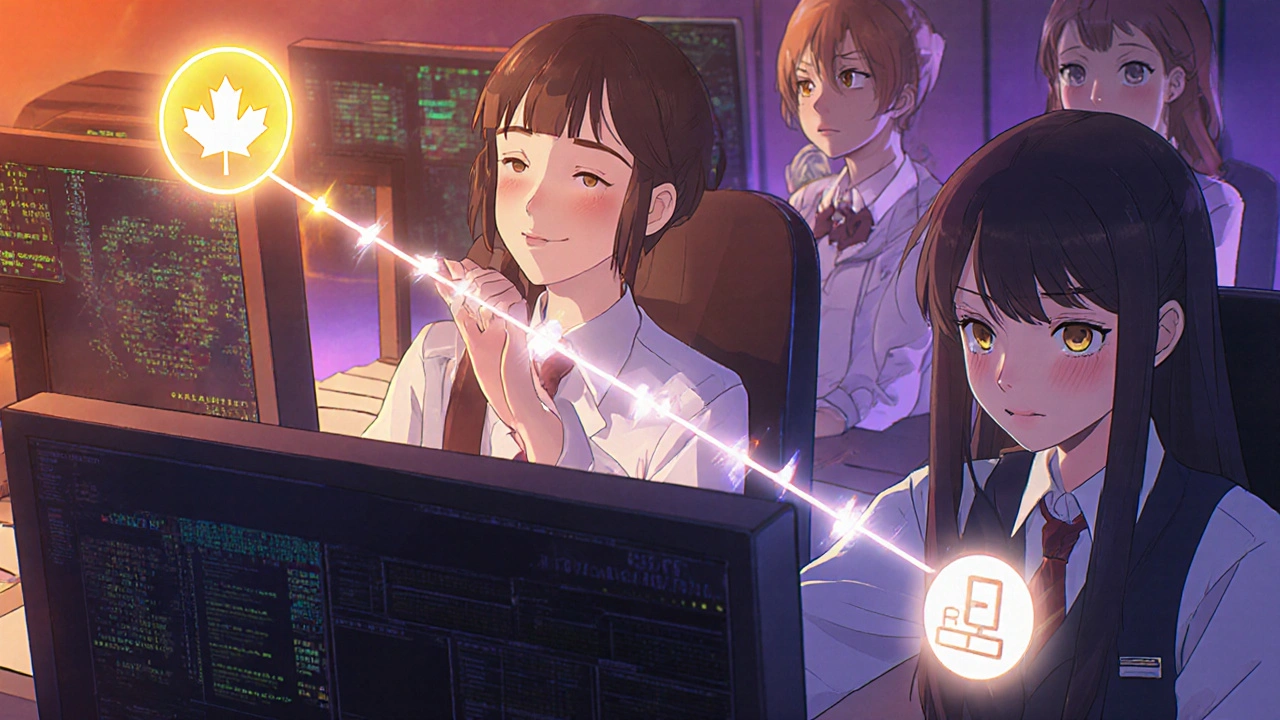 Female analysts connecting global drug surveillance systems with glowing digital threads.